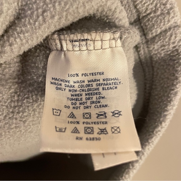 🔥 Lands' End | Gray Kids Fleece Full Zip Jacket with Hood and Pockets M 10-12 - Picture 2 of 5